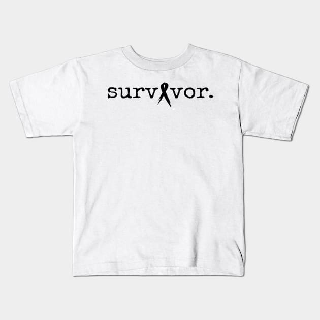 'Survivor' Cancer Awareness Shirt Kids T-Shirt by ourwackyhome